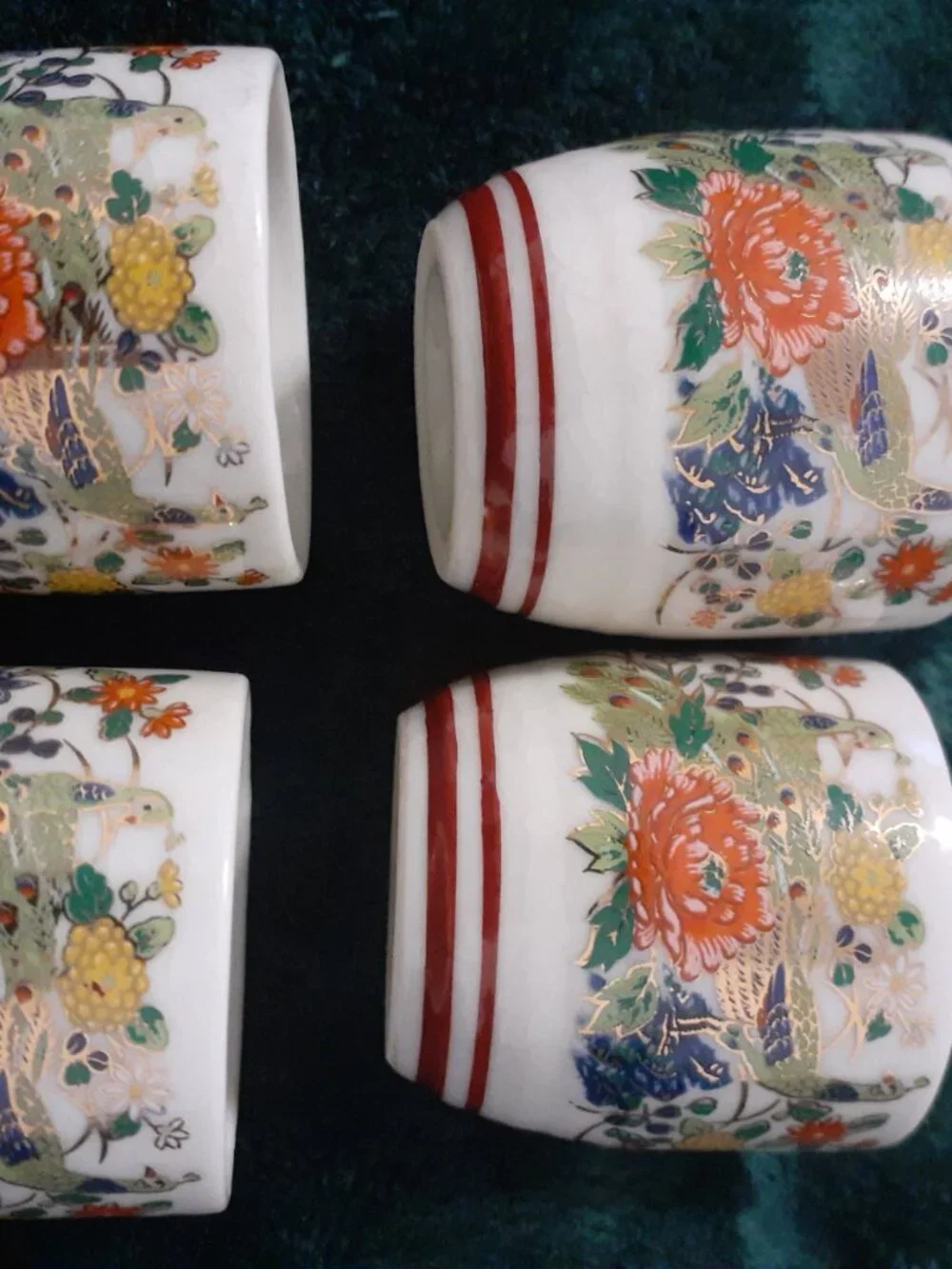 VINTAGE JAPAN HOT SAKE CUP SET OF 4 BEAUTIFUL CONDITION